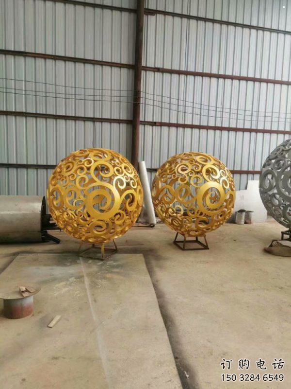 燈光球雕塑制作，美陳雕塑，不銹鋼燈光球雕塑優(yōu)選