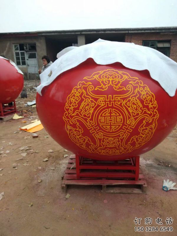 圓球雕塑擺件，景區(qū)案例，房地產(chǎn)烤漆圓球雕塑常用
