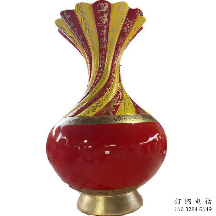 花瓶雕塑選定，美陳雕塑，現(xiàn)代玻璃鋼花瓶雕塑優(yōu)選