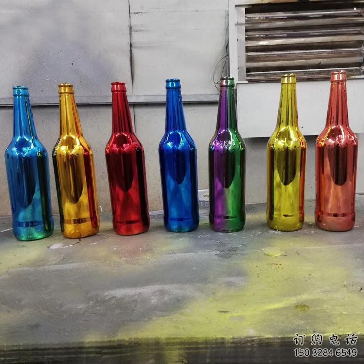 啤酒瓶雕塑供求，村標概念，玻璃鋼啤酒瓶雕塑制作承接