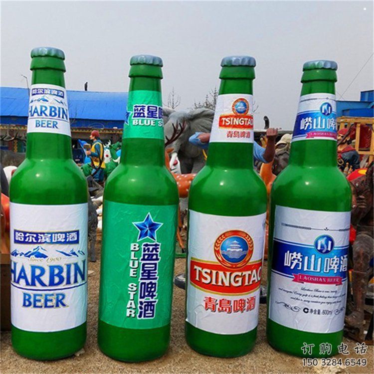 啤酒瓶雕塑制作選用，景區(qū)案例，仿古彩繪工藝制造商