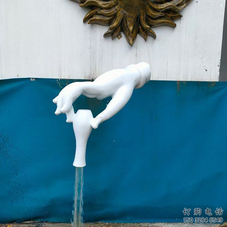 手雕塑選定，水景雕塑，手捏瓶子雕塑常用廠家