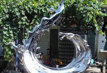 波浪雕塑供應(yīng)，城區(qū)小品，不銹鋼波浪雕塑制造商