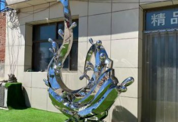 海浪雕塑制造廠家，鏡面工藝，不銹鋼材質(zhì)