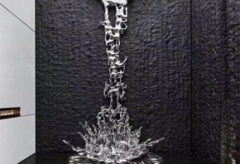 浪花雕塑優(yōu)價(jià)，鋼管組合，鏡面浪花雕塑異型