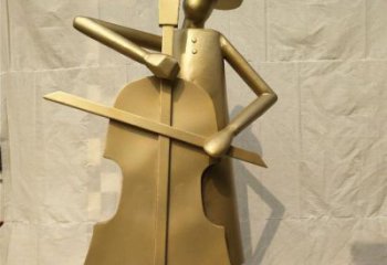 提琴雕塑定制，村標概念，不銹鋼提琴雕塑預(yù)定