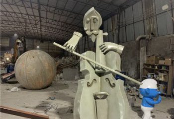 提琴雕塑制造，廣場(chǎng)雕塑，制造不銹鋼提琴雕塑