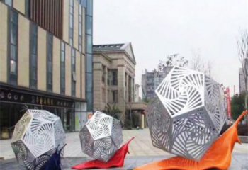 方塊雕塑廠家，圓雕體系，鏡面不銹鋼方塊雕塑供給
