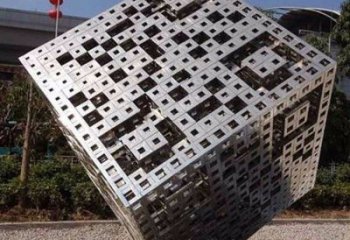 方塊方案展品，街頭雕塑，地產(chǎn)不銹鋼方塊雕塑供需