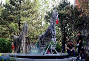 方塊馬雕塑承接，廣場系列，主題方塊馬雕塑標(biāo)準(zhǔn)
