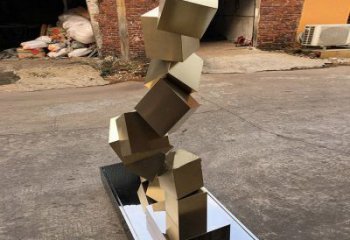 幾何體雕塑承接，鍛造工藝，不銹鋼幾何體雕塑制作