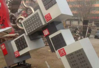 幾何體雕塑服務(wù)商，街景小品，不銹鋼幾何體雕塑訂做