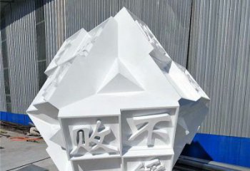 魔方雕塑點擊，城區(qū)小品，園林字體魔方雕塑承接