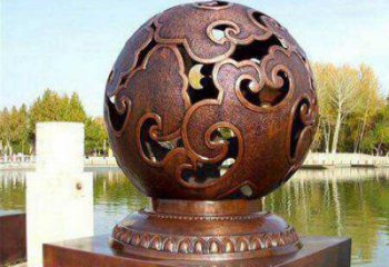 鏤空球雕塑標(biāo)準(zhǔn)，陸地?cái)[件，烤漆鏤空球雕塑定制