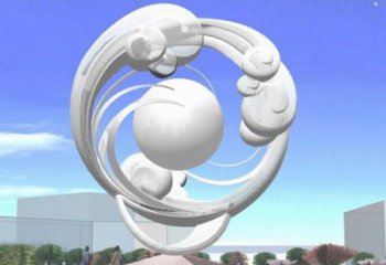 鏤空球雕塑定制，露天雕塑，烤漆鏤空球雕塑展品