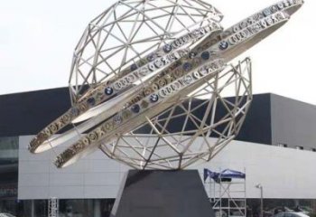 鏤空球雕塑精選，美陳雕塑，烤漆鏤空球雕塑訂做