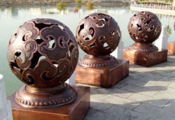 鏤空球雕塑生產(chǎn)，鋼管組合，烤漆鏤空球雕塑廠家