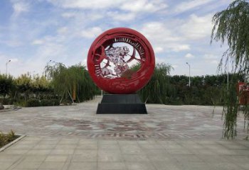 空心球雕塑廠，透雕系列，鏤空空心球雕塑提供