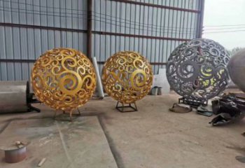 棱面球雕塑承接，城市裝飾，鏤空棱面球雕塑生產(chǎn)商