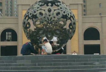 球體雕塑承接，鍛造工藝，不銹鋼球體雕塑訂做