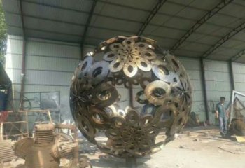球體雕塑供應(yīng)，花園小品，不銹鋼球體雕塑展品