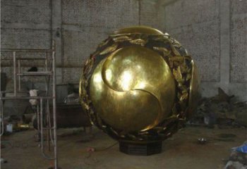燈光球雕塑擺件定制，市標(biāo)雕塑，不銹鋼燈光球雕塑廠