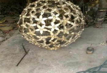 燈光球雕塑供需，室外軟裝，不銹鋼燈光球雕塑制作