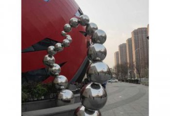 分子球雕塑訂做，彩鋼制作，不銹鋼分子球雕塑訂做廠家
