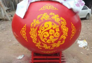 花紋球雕塑生產(chǎn)商，鍛造工藝，不銹鋼花紋球雕塑生產(chǎn)