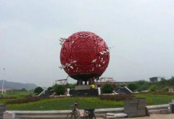 圓球雕塑廠家，廣場雕塑，烤漆圓球雕塑訂做