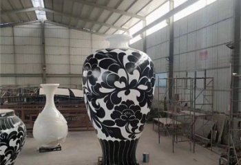 花瓶雕塑提供，美陳雕塑，玻璃鋼花瓶雕塑承接