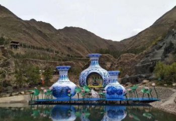 花瓶雕塑通用，街道標(biāo)識(shí)，玻璃鋼花瓶雕塑承接