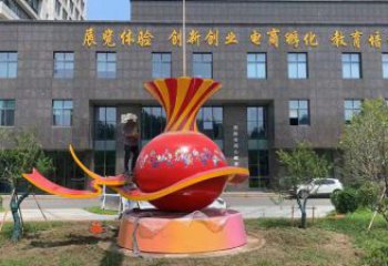 花瓶雕塑精品，景觀構件，景觀玻璃鋼花瓶雕塑供求