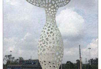 花瓶雕塑制作，城市裝飾，不銹鋼鏤空花瓶雕塑標(biāo)準(zhǔn)