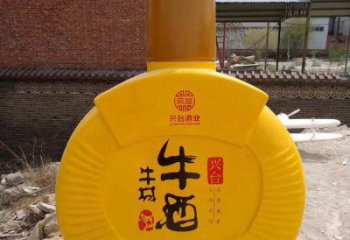 洋酒瓶雕塑生產(chǎn)商，街頭藝術(shù)，藝術(shù)玻璃鋼洋酒瓶雕塑精選