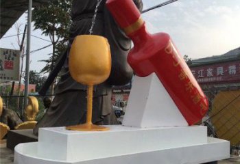 酒瓶雕塑批發(fā)，廣場(chǎng)系列，流水酒瓶雕塑供需
