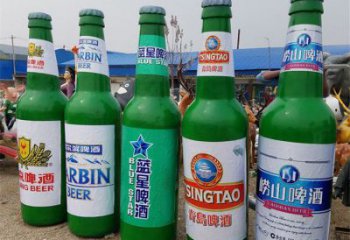 啤酒瓶雕塑供給，戶外雕塑，玻璃鋼啤酒瓶雕塑選用