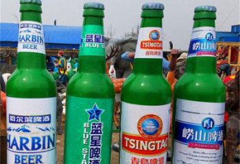 啤酒瓶雕塑制作選用，景區(qū)案例，仿古彩繪工藝制造商