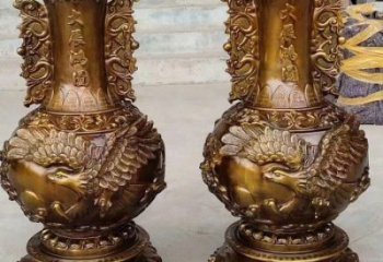 花瓶雕塑供應(yīng)，地標(biāo)擺件，銅花瓶雕塑制造廠家