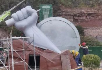 拳頭雕塑精選，景觀概念，不銹鋼拳頭雕塑觀賞型