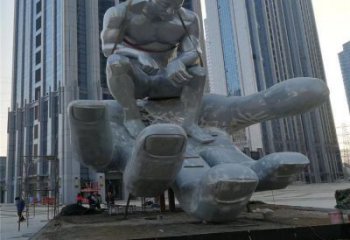 沉思者雕塑廠家，鍛造工藝，手托沉思者雕塑承接
