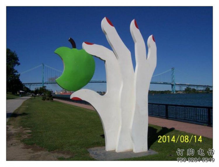 手掌雕塑提供，園林裝飾，不銹鋼手掌雕塑承接