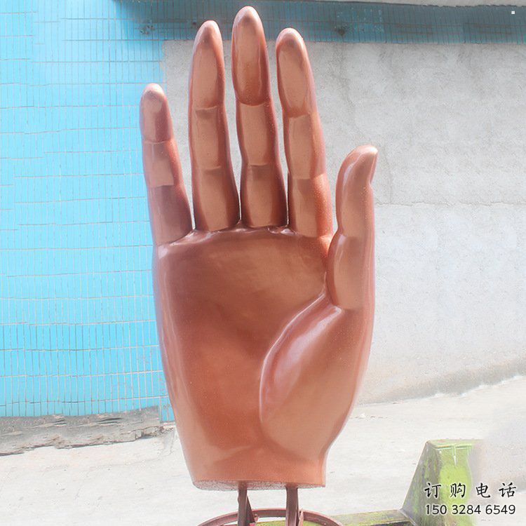 手指雕塑定做，美陳雕塑，不銹鋼手指雕塑精品