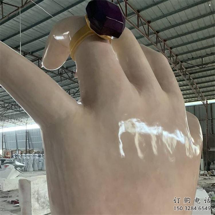 手指雕塑制作，市標(biāo)雕塑，玻璃鋼手指雕塑廠家常用