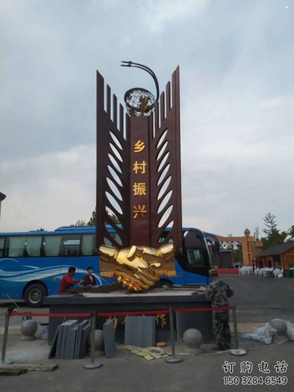 精神堡壘握手雕塑，廣場(chǎng)系列，不銹鋼握手雕塑優(yōu)選
