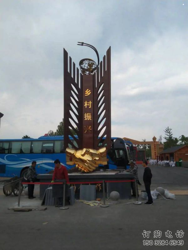 握手雕塑訂做，地標(biāo)建筑，不銹鋼握手雕塑廠家提供