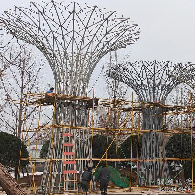 烤漆遮陽樹雕塑制造商，室外軟裝，鏤空遮陽樹雕塑制作