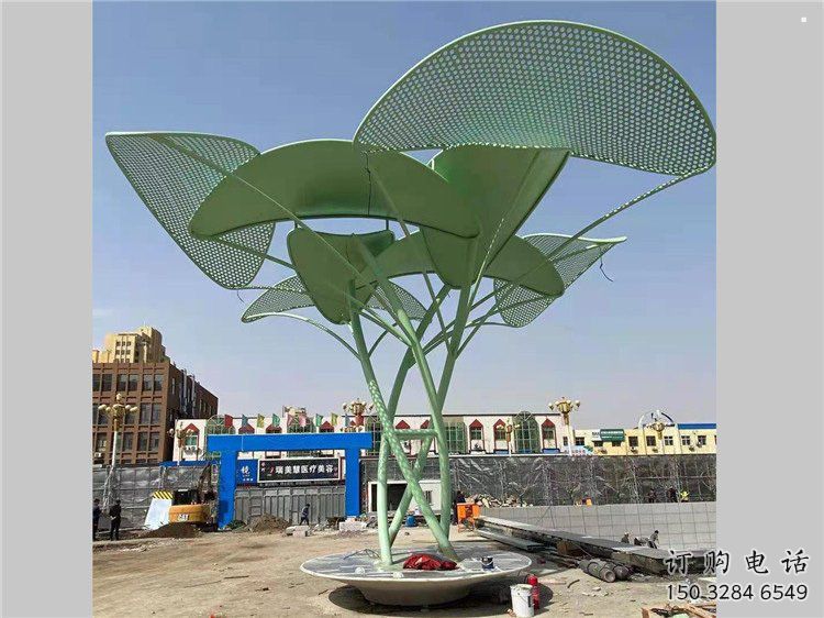 鏤空樹雕塑制造商，城市雕塑，烤漆鏤空樹雕塑定制