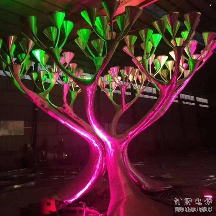 戶外燈光樹雕塑通用，陸地擺件，燈光蘑菇樹雕塑優(yōu)選