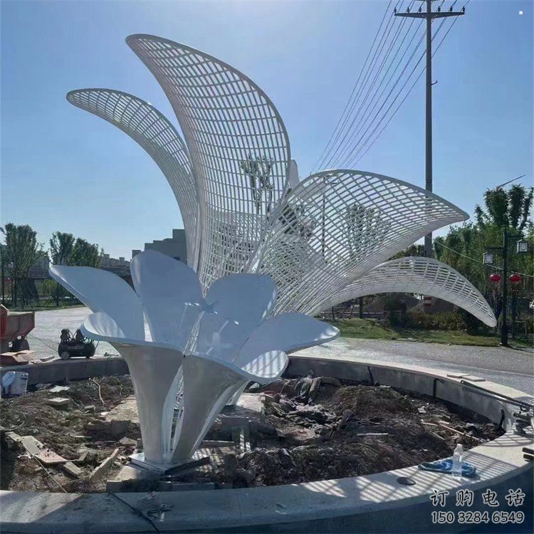 芭蕉葉雕塑供應(yīng)，地標(biāo)擺件，不銹鋼芭蕉葉雕塑制造